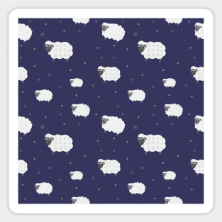 Sleeping sheeps seamless childish pattern Sticker